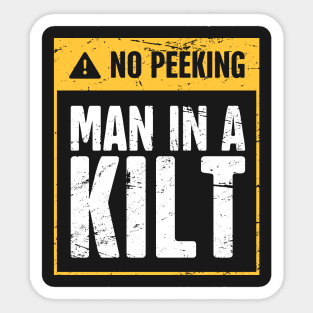 No Peeking | Man In A Kilt Sticker